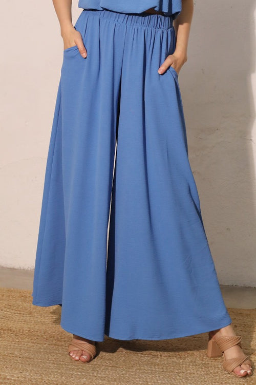Blue Wide Leg Pants