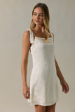 Sleeveless Cowl Neck Shoulder Straps Slip Dress