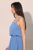 Blue Strap Bubble Top