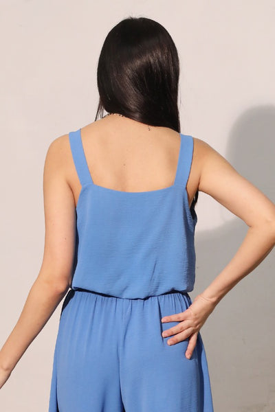Blue Strap Bubble Top