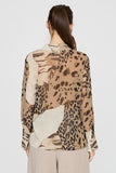 Animal Print Button Down Blouse