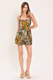 Mutli-Colored Printed Woven Romper
