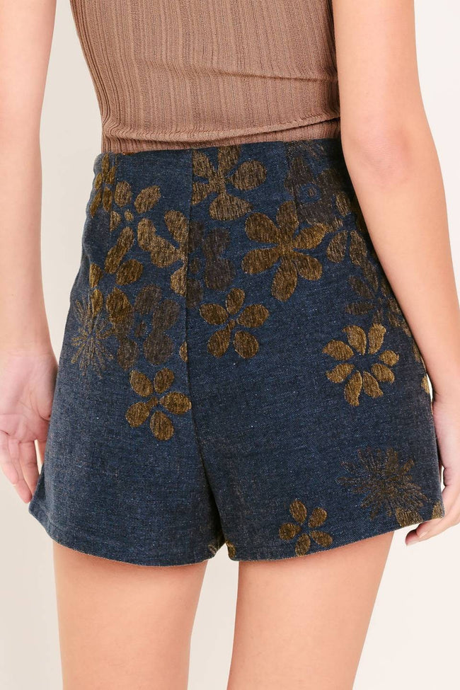 Midnight Blue Woven Skort