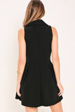 Black Button Down Mini Dress