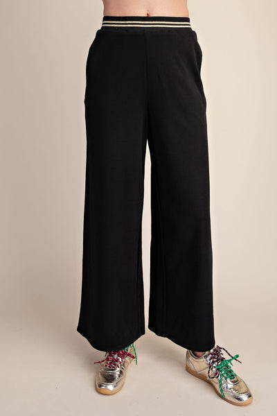 Black Wide Length Pants