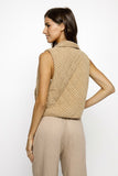 Polka Dot Quilted Diamond Corduroy Vest