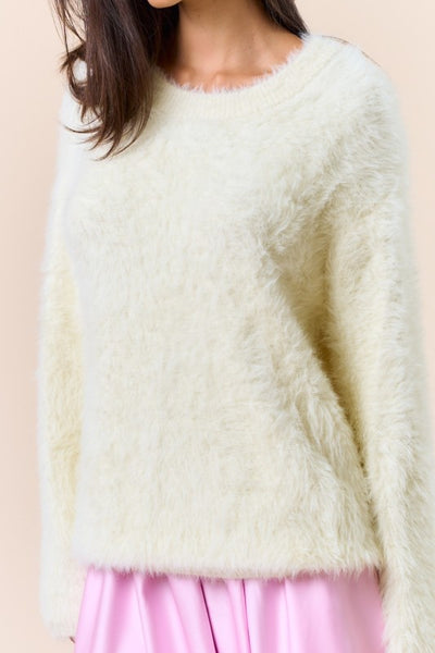 Off-White Fur Crew Neck Sweater