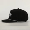 Black Cursive Roped Hat