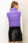 Wisteria Colored Cropped Puffer Jacket