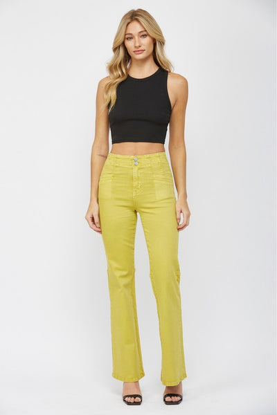 Citron High Rise Wide Flare Jeans