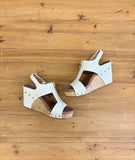 Ivory Colored Zip Up Wedges