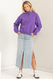 Wisteria Colored Hap Zip Sweatshirt