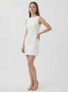 White Open Back Mini Dress