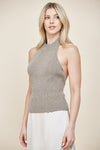 Olive Gold Sweater Halter Top