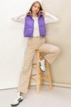 Wisteria Colored Cropped Puffer Jacket