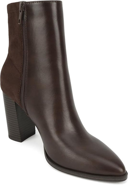 Chocolate Two Tone Ankle Boot