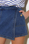 Dark Washed Denim Skort