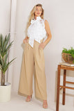 Taupe Wide Leg Pants