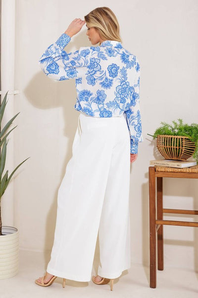 White Wide Leg Pants