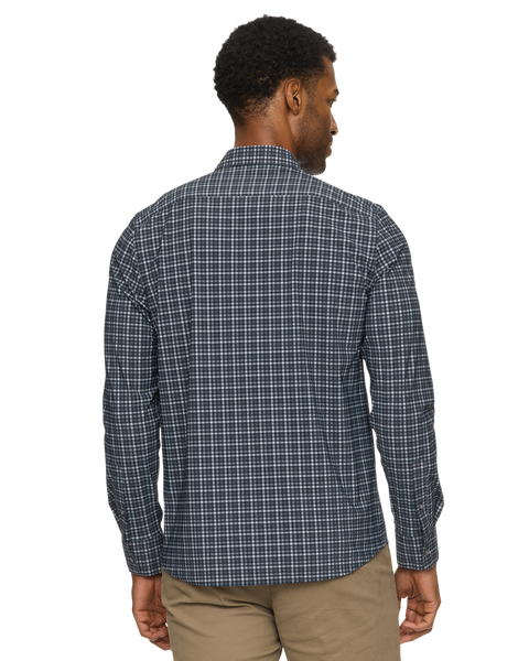 Charcoal Plaid Collared Button Up