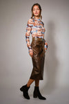 Western Mesh Mock Neck