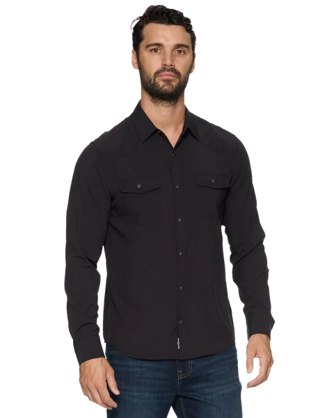 Black Pearl Snap Button Up Performance Shirt