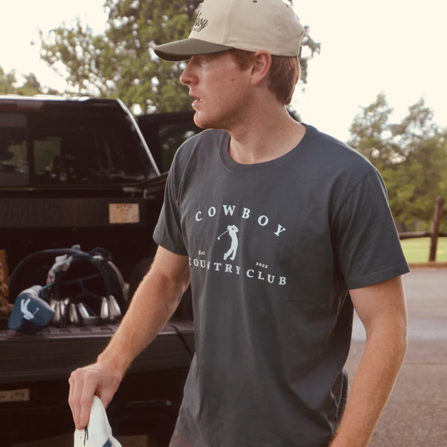 Grey Golfer Logo Tee