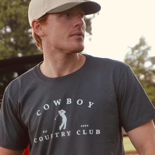Grey Golfer Logo Tee