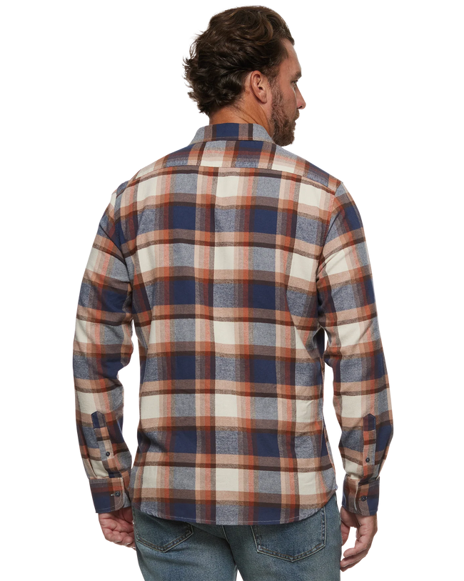 Navy and Rust Flannel