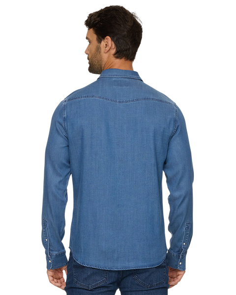 Denim Snap Button-Down