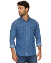 Denim Snap Button-Down