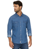 Denim Snap Button-Down