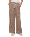 Brown Striped Wide Leg Pants