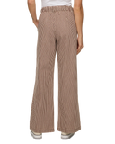 Brown Striped Wide Leg Pants