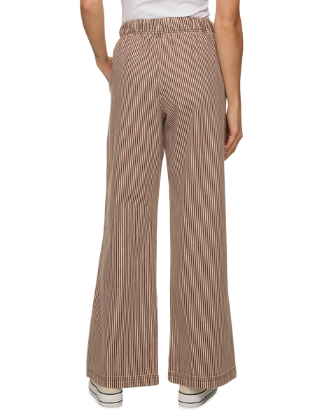 Brown Striped Wide Leg Pants