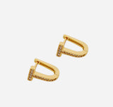 Hannah 14K Gold Dipped Huggie Earrings