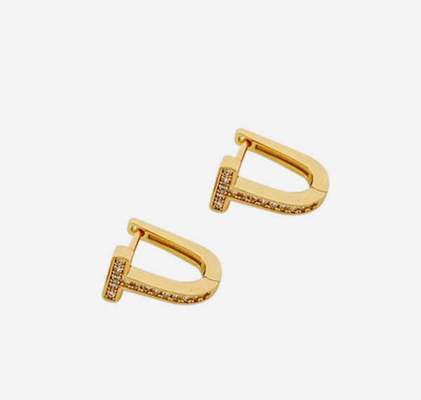 Hannah 14K Gold Dipped Huggie Earrings