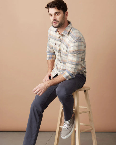 Cream and Rust Flannel