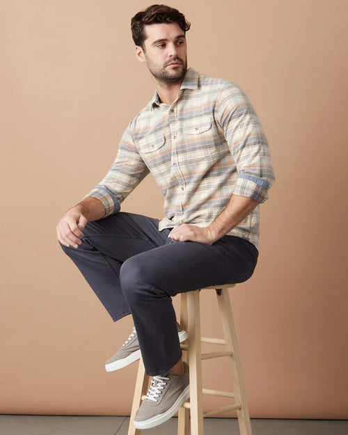 Cream and Rust Flannel