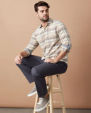 Cream and Rust Flannel