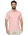 Orange Striped Performance Polo