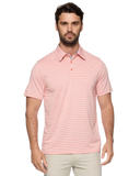 Orange Striped Performance Polo