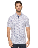 White Multi Colored Printed Polo