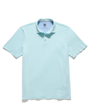 Aqua Mini Stripe Performance Polo