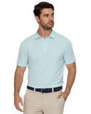 Aqua Mini Stripe Performance Polo