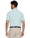 Aqua Mini Stripe Performance Polo
