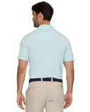 Aqua Mini Stripe Performance Polo