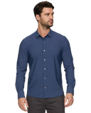 Navy and Red Printed Madeflex Shirt