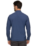 Navy and Red Printed Madeflex Shirt