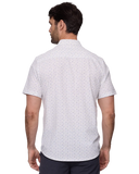 White Button Up Texture Performance Shirt